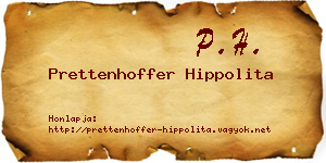 Prettenhoffer Hippolita névjegykártya